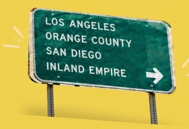 Los Angeles, Orange County, San Diego, Inland Empire road sign